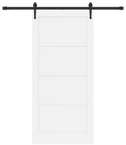 Porta Deslizante vidaXL com Conjunto de Acessórios Branca 93x202 cm Ma