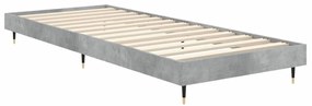 Estrutura de cama 75x190 cm derivados de madeira cinza cimento