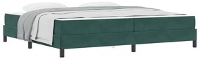 Cama box spring com colchão Verde Escuro 200 x 200 cm Veludo