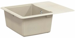 vidaXL Pia Bege 560 x 460 mm 80% Quartzo e 20% Resina