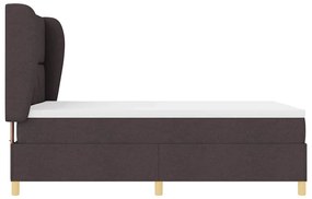 Cama Box com Colchão vidaXL Castanho 140x190 cm Tecido