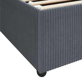 Estrutura de cama com colchão Cinzento escuro 120 x 190 cm