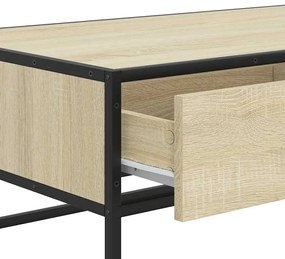 Mesa de centro 100x50x35cm deriv. madeira/metal carvalho sonoma