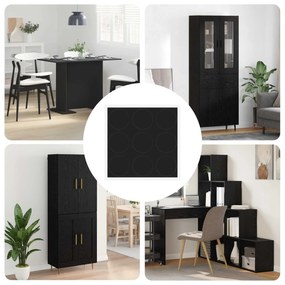 vidaXL Capa de Parafuso Autoadesiva 12 pcs Preto Ø 20 x 0,5 mm