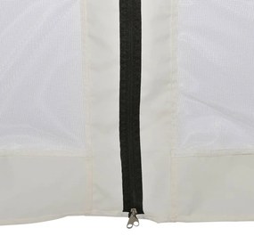 Tenda festas pop-up hexagonal 6 paredes 3,6x3,1 m branco creme