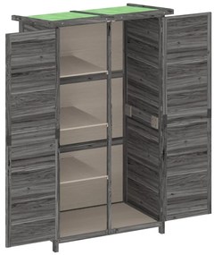 Abrigo p/ ferramentas jardim 83x57x140 cm pinho maciço cinzento