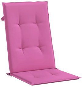 Almofadões cadeira de encosto alto 4 pcs tecido rosa