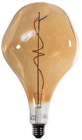 Lâmpada LED E27 regulável com filamento espiral PS160 dourada espelhada 6W 100 lm 1800K