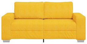 Sofá-luvas 140 cm tecido corduroy amarelo-claro