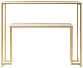 MESA CONSOLA DOURADA 100X35X80 CM