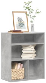 vidaXL Estante cinzento cimento 60x30x71,5 cm derivados de madeira