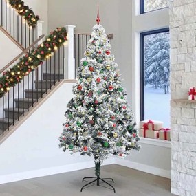 vidaXL Árvore de Natal com 300 LEDs com suporte Verde 300 cm PVC