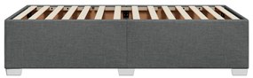 Estrutura de cama sem colchão 100x200 cm tecido cinzento-escuro