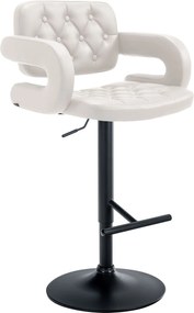 Banco de bar Dublin em couro sintético Branco