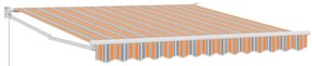 Toldo Retrátil Manual Listrado Multi 350x250 cm