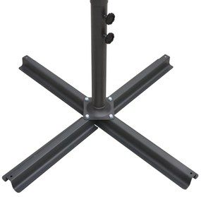 Guarda-sol duplo com mastro de aço 250x250 cm verde