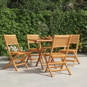 Cadeiras de jardim dobráveis 4 pcs 47x62x90 cm teca maciça
