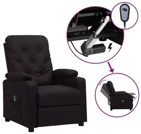vidaXL Poltrona reclinável elétrica couro artificial preto