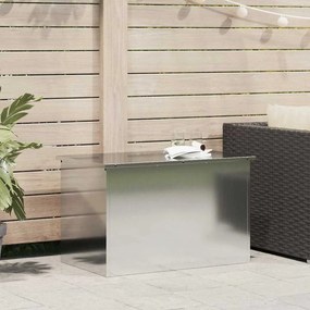 vidaXL Caixa de Armazenamento Externa Prateado 80 x 50.5 x 50 cm