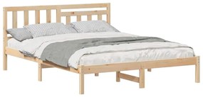 Estrutura da Cama com cabeceira Castanho 160 x 200 cm