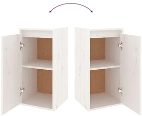Móveis de TV 6 pcs madeira de pinho maciça branco