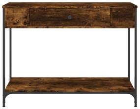Mesa consola 100x34,5x75cm derivados de madeira carvalho fumado