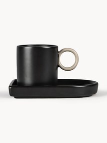 Chávenas de café com pires de porcelana Niki, conjunto de 2