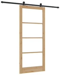 Porta Deslizante vidaXL com Conjunto de Ferragens 'ORKDAL'93x211 cm