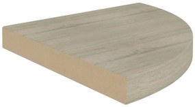 Prateleira de canto suspensa 35x35x3,8cm MDF cor carvalho