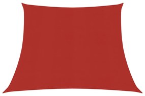 Para-sol estilo vela 160 g/m² 3/4x2 m PEAD vermelho