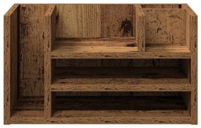 Organizador de Mesa Carvalho Antigo 44.5x24x25 cm Madeira Engenharia