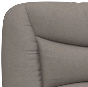 Cama sem colchão 180x200 cm tecido castanho-acinzentado