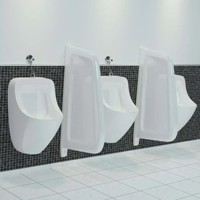 Divisória de privacidade p/ urinol de parede cerâmica branco