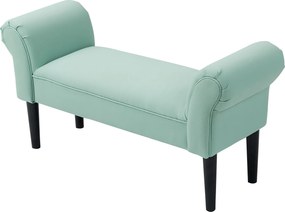 Banco acolchoado  102 x 36 x 51 cm para a cabeceira da cama, para quarto, em tecido de voile,  verde