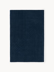 Tapete em lã artesanal com relevo Mason