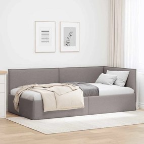 vidaXL Estrutura de Cama de Canto Cinzento-acastanhado 80 x 200 cm