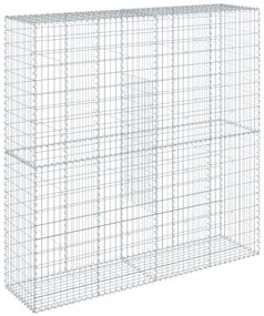Cesto gabião com cobertura 200x50x200 cm ferro galvanizado