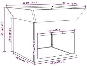 Fire Pit Preto 50 x 50 x 40 cm Aço