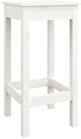 7 pcs conjunto de bar pinho maciço branco