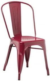 Pacote De 4 Cadeiras De Jantar Empilháveis Lix Vermelho Burdeos - Sklum