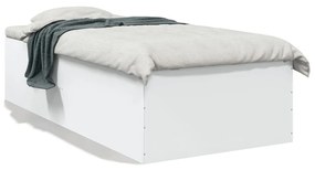 Estrutura de cama 90x200 cm derivados de madeira branco