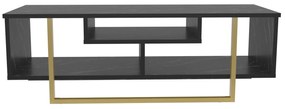 Móvel para TV Asal – Preto e Dourado – 120 cm x 35,2 cm x 40,2 cm