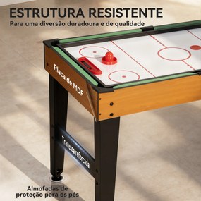 Mesa Multijogos 5 em 1 Mesa de Jogo com Matraquilho Bilhar Ping-Pong Hóquei e Basquetebol 134x108x144 cm Madeira e Preto