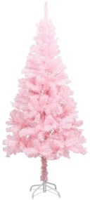 vidaXL Árvore de Natal artificial com suporte 180 cm PVC rosa