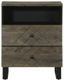 Mesa de cabeceira preto 50x33x62 cm madeira de mangueira maciça