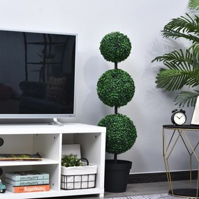 Planta artificial em forma de bolas, com dimensões de Ø 30 x 112 cm (altura), verde