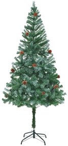 vidaXL Árvore de Natal artificial com pinhas 180 cm