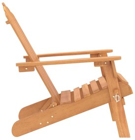 Cadeira Adirondack para jardim em madeira de acácia maciça