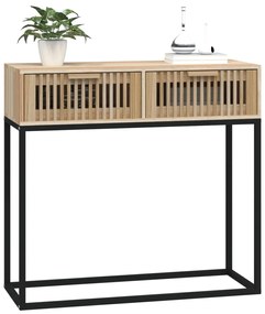 Mesa consola 80x30x75 cm derivados de madeira e ferro
