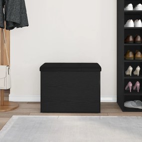 Banco de Armazenamento vidaXL Preto Carvalho 60x40x45 cm Madeira Reves